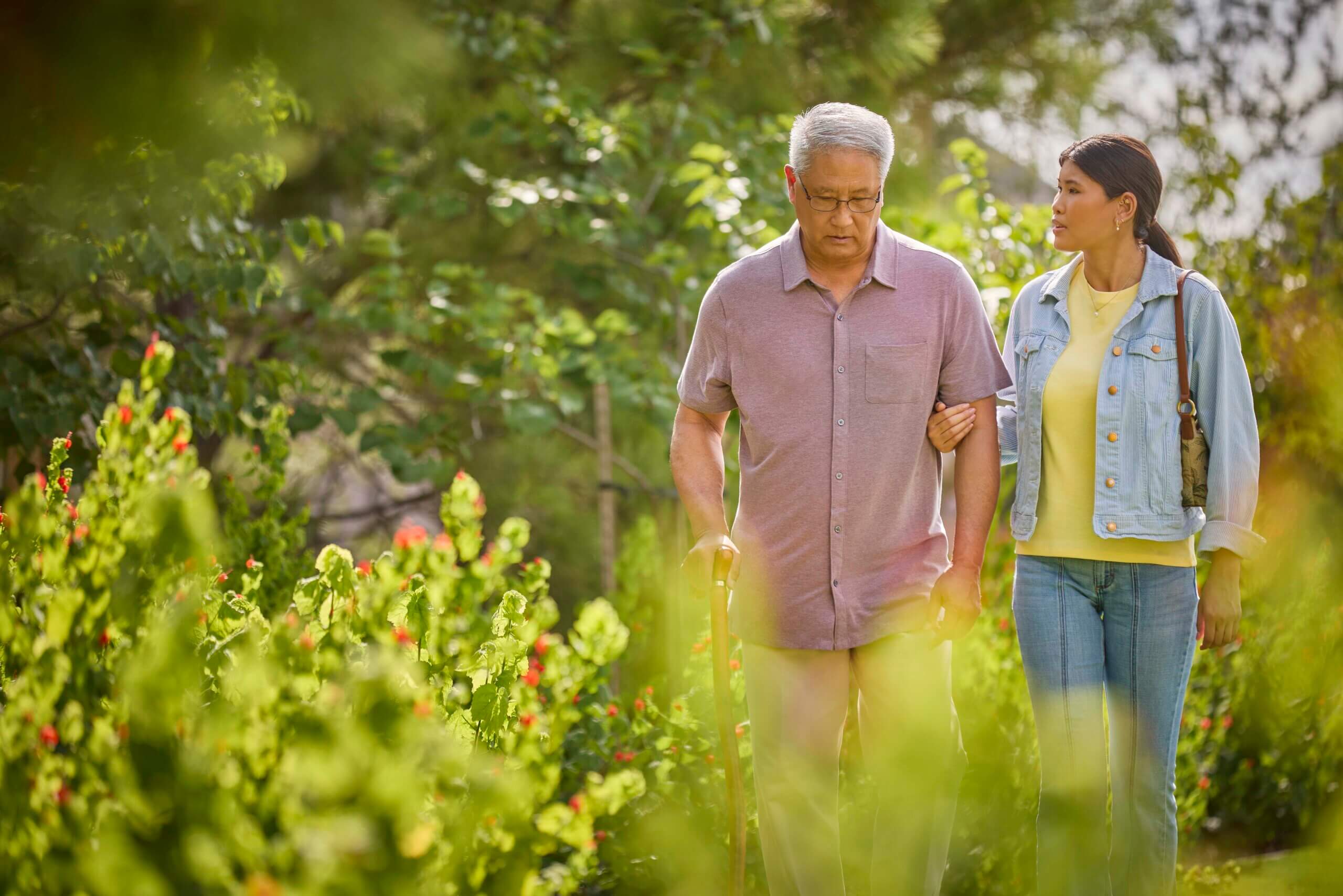 A caregiver in Calgary supporting a loved one with dementia.