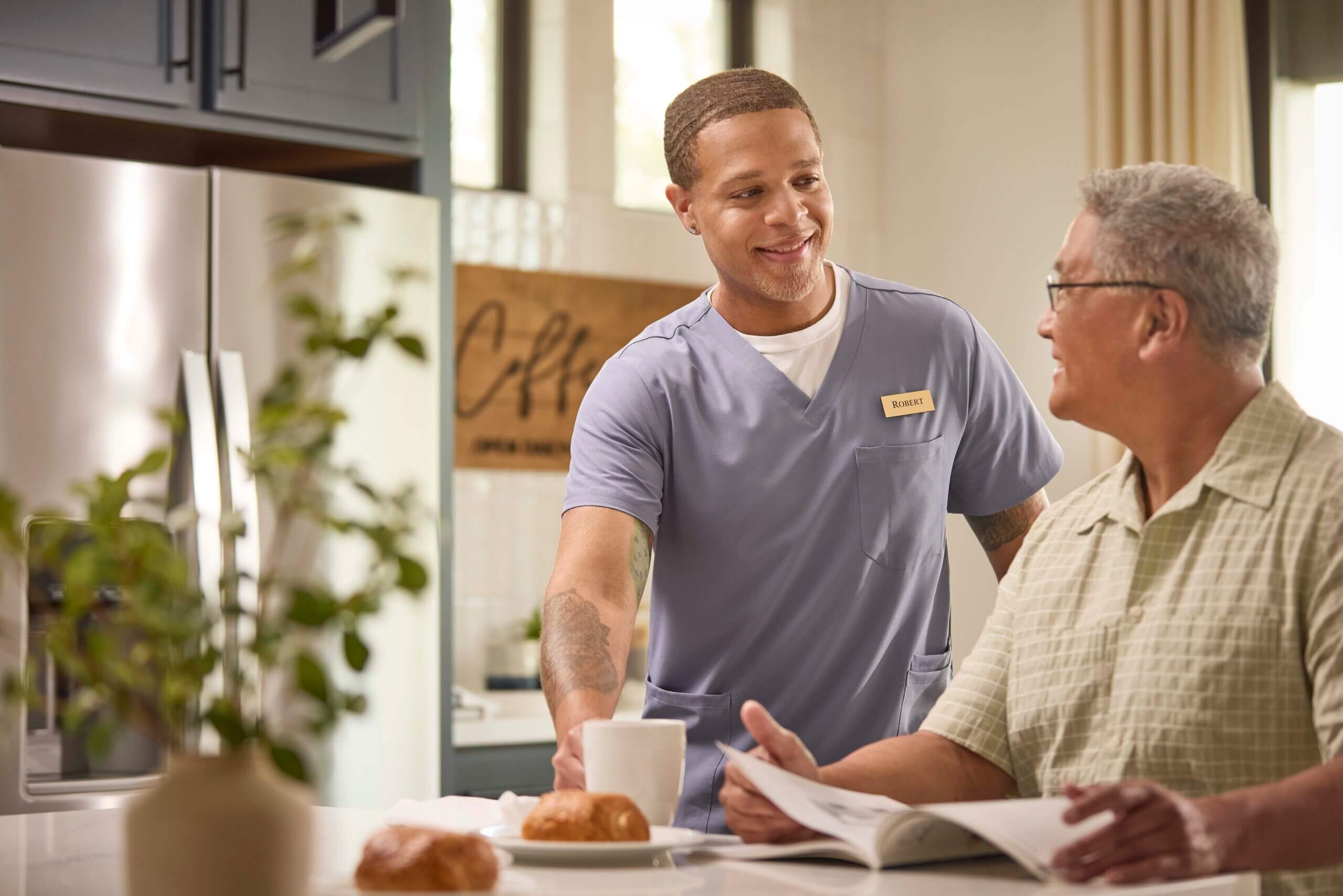 Home care discussion with family in Calgary