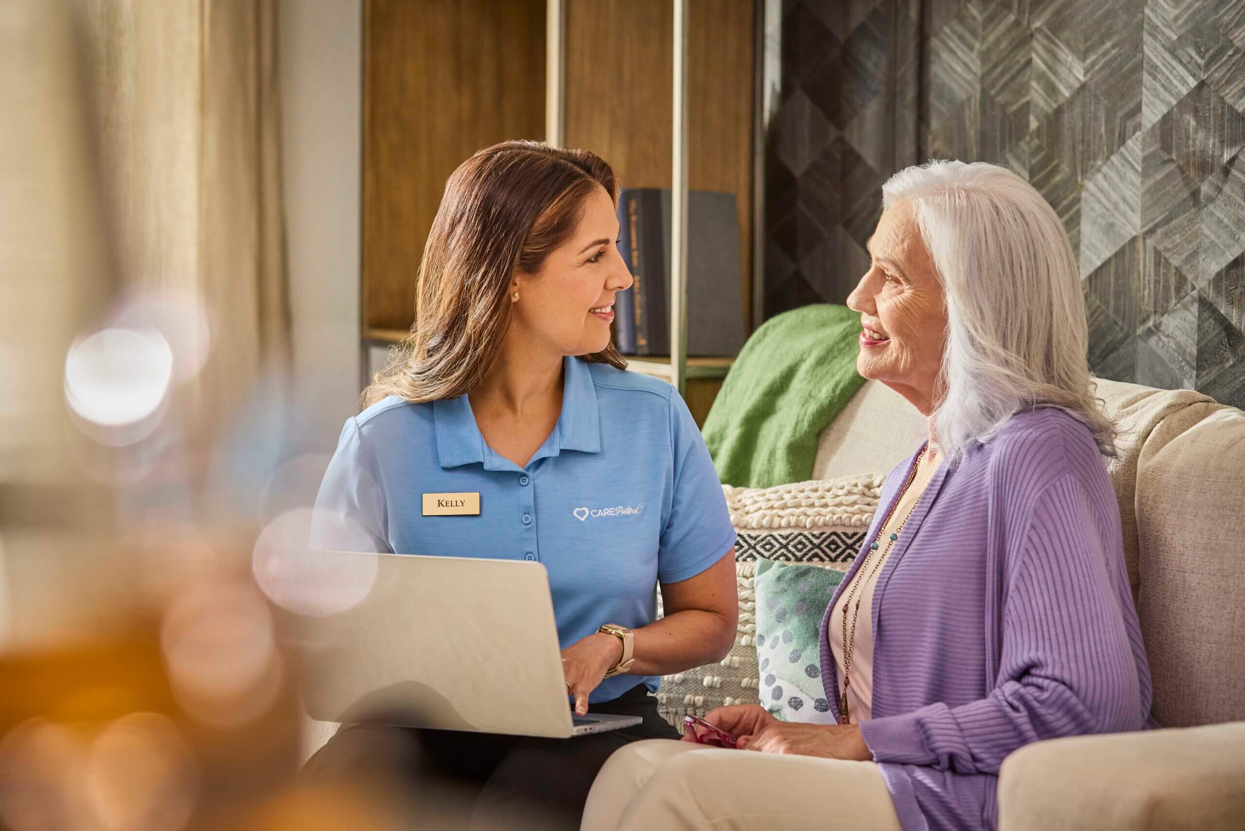 Senior speaking with a CarePatrol advisor