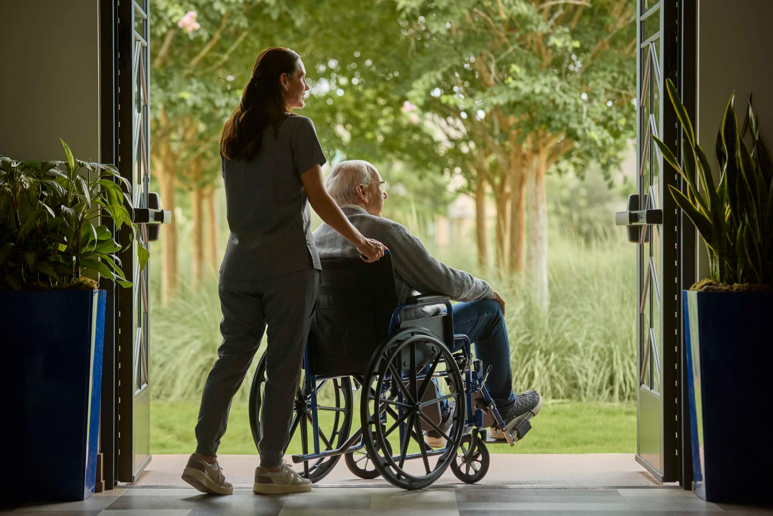 Senior in calgary enjoying the fresh air.
