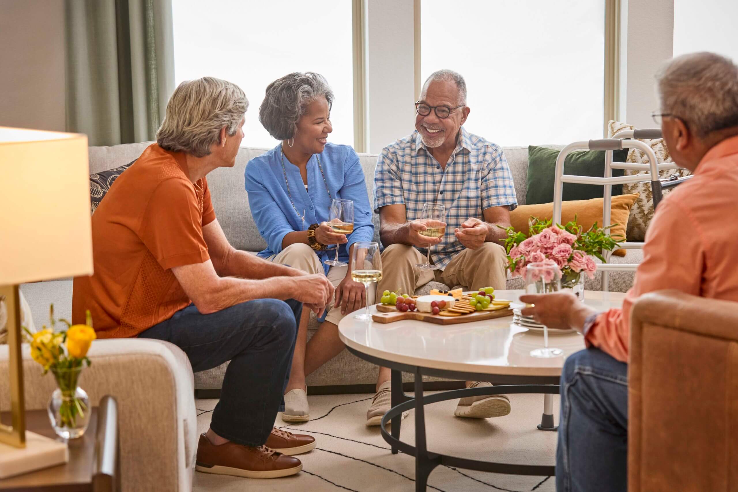 A Calgary family reviewing assisted living and memory care pricing options.